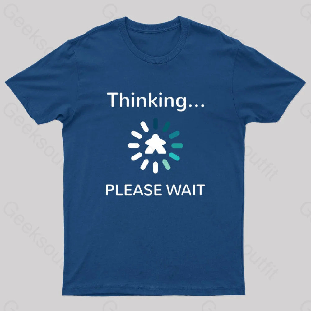 Analysis Paralysis Blue Meeple Nerd T-Shirt Navy / S
