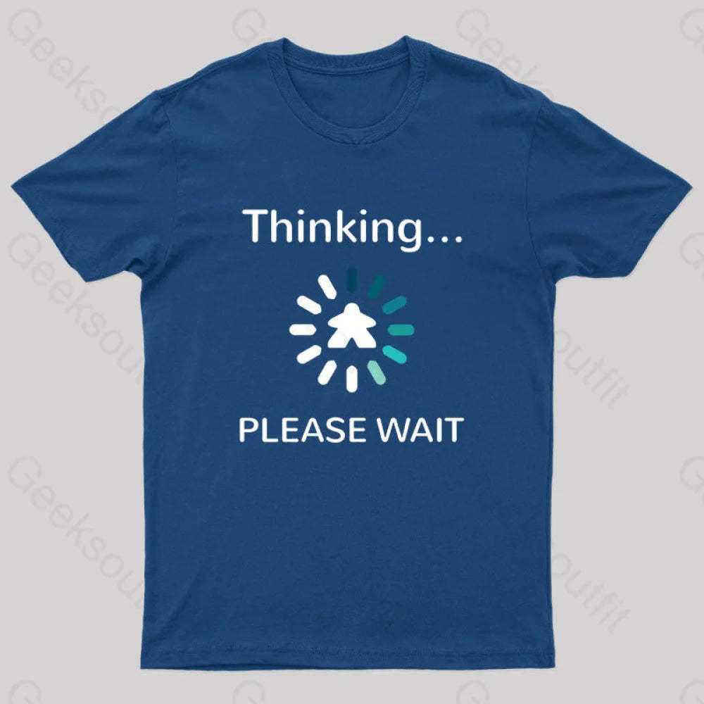 Analysis Paralysis Blue Meeple Nerd T-Shirt Navy / S