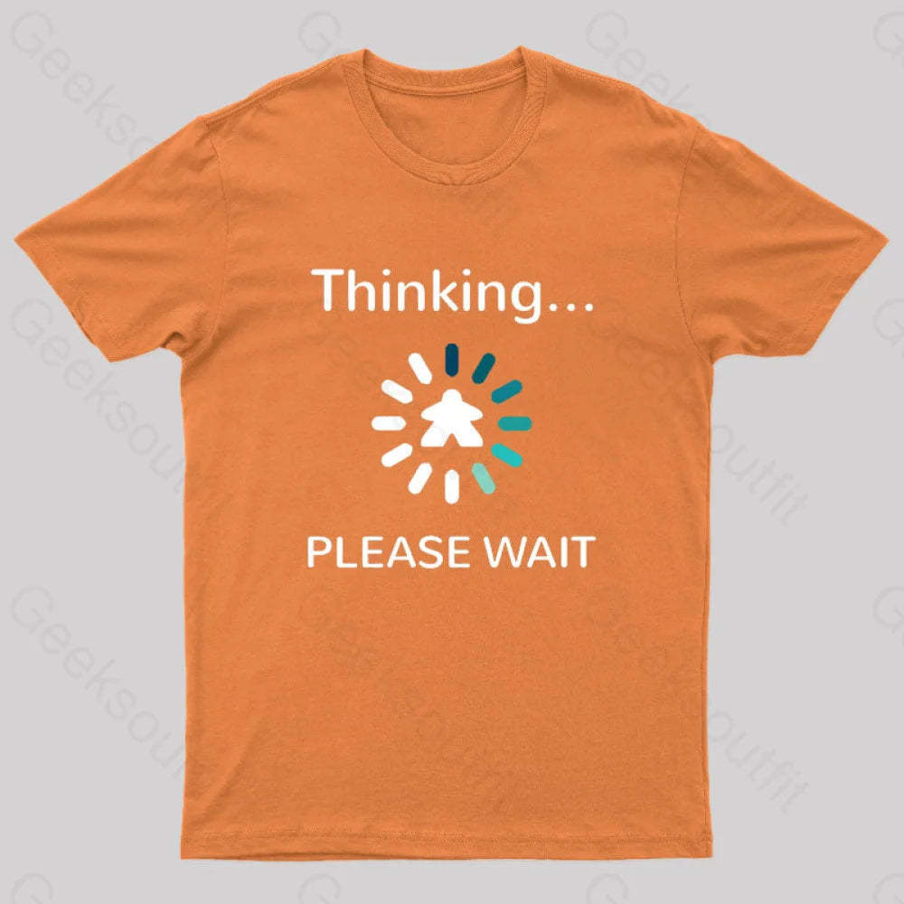 Analysis Paralysis Blue Meeple Nerd T-Shirt Orange / S