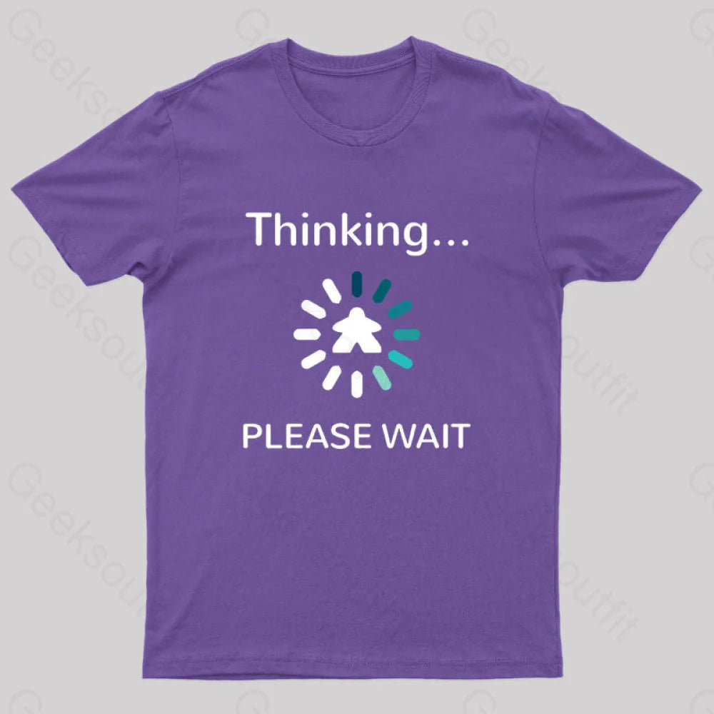 Analysis Paralysis Blue Meeple Nerd T-Shirt Purple / S