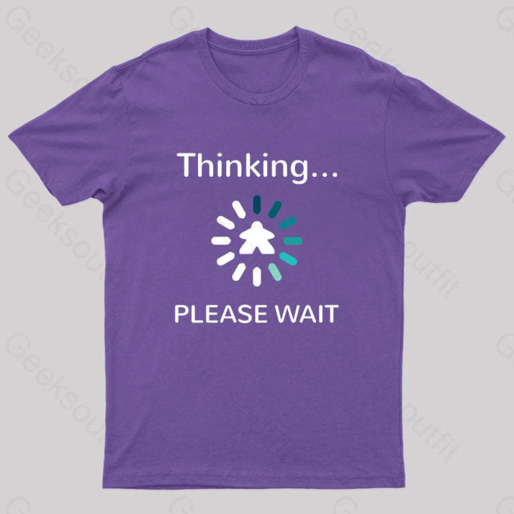 Analysis Paralysis Blue Meeple Nerd T-Shirt Purple / S