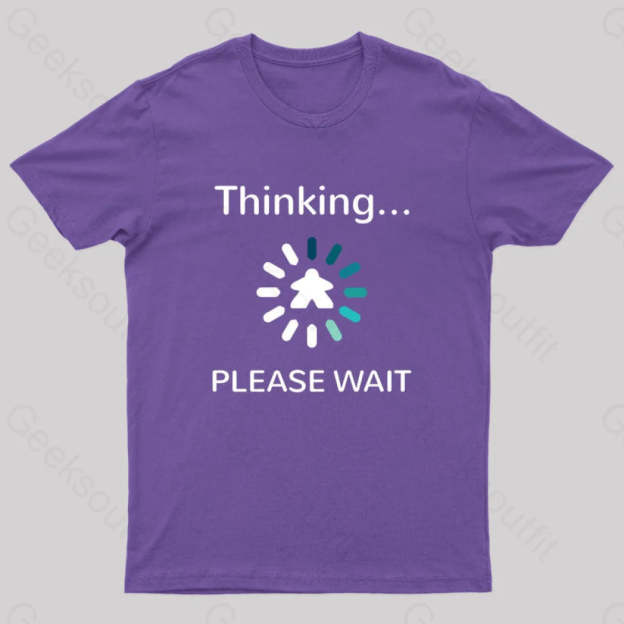 Analysis Paralysis Blue Meeple Nerd T-Shirt Purple / S