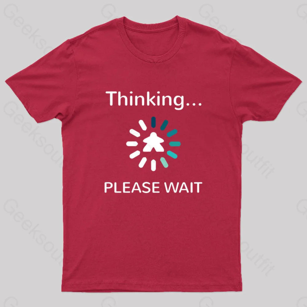 Analysis Paralysis Blue Meeple Nerd T-Shirt Red / S