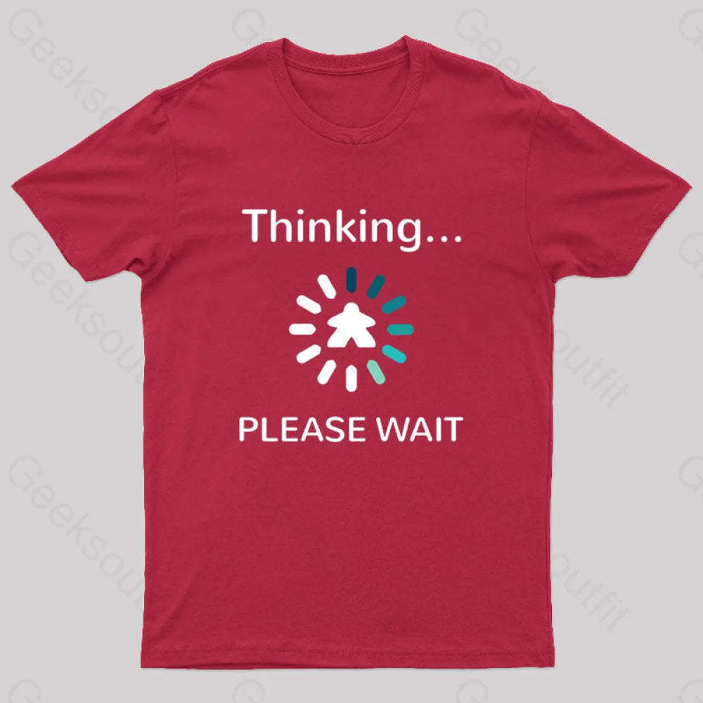 Analysis Paralysis Blue Meeple Nerd T-Shirt Red / S