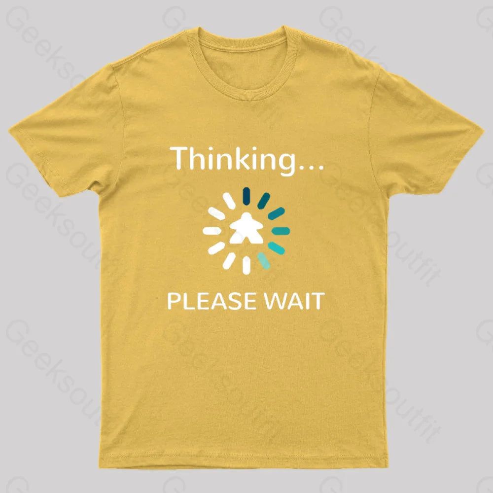 Analysis Paralysis Blue Meeple Nerd T-Shirt Yellow / S