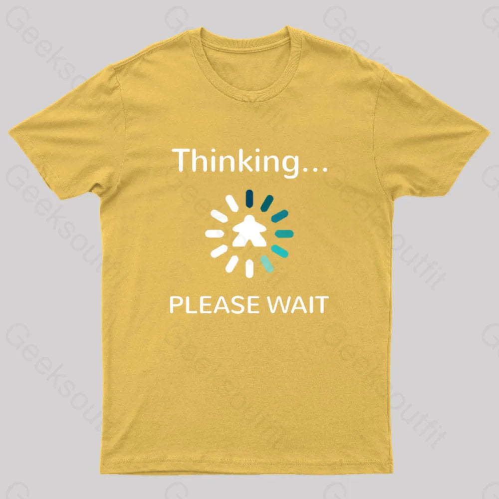 Analysis Paralysis Blue Meeple Nerd T-Shirt Yellow / S