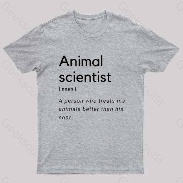 Animal Scientist Definition Geek T-Shirt Grey / S