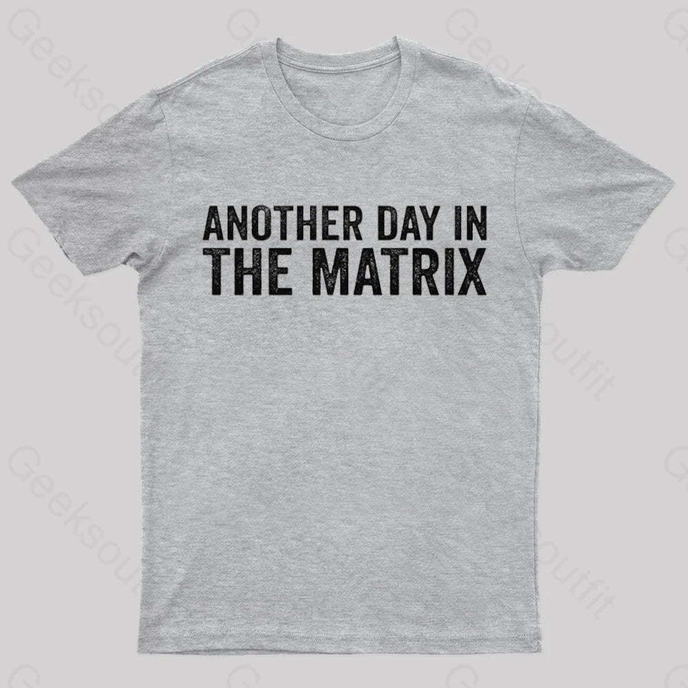 Another Day In The Matrix Nerd T-Shirt Grey / S
