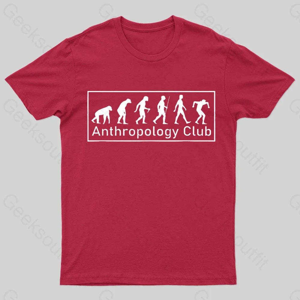 Anthropology Evolution Nerd T-Shirt Red / S