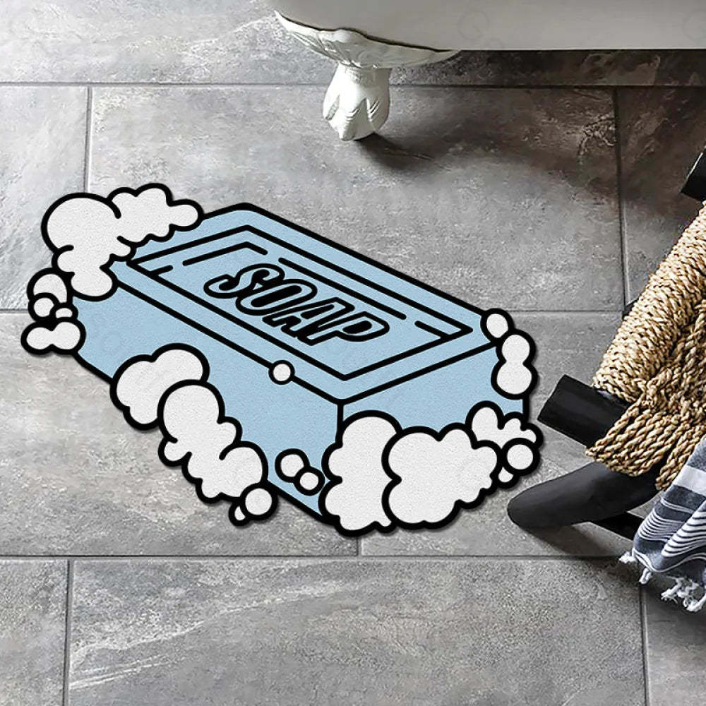 Anti Slip Soap Funny Diatom Rug 60Cm