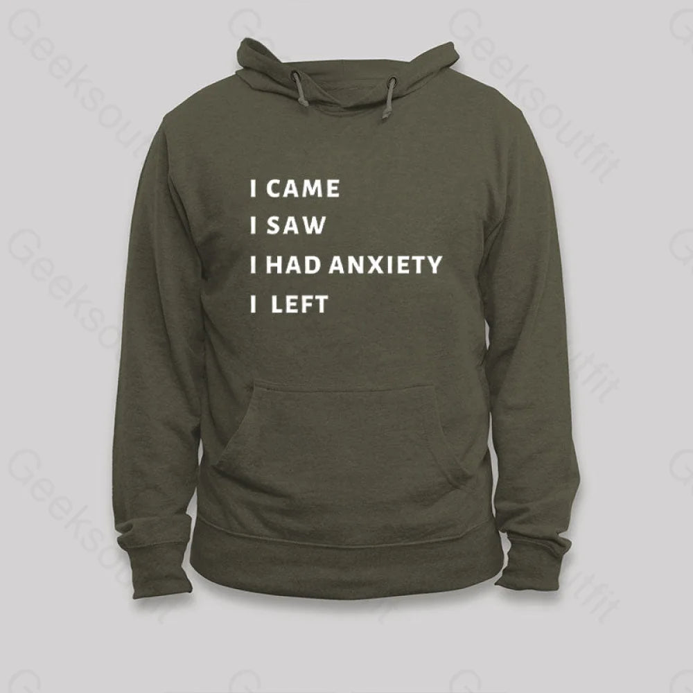 Anxiety Hoodie Army Green / S