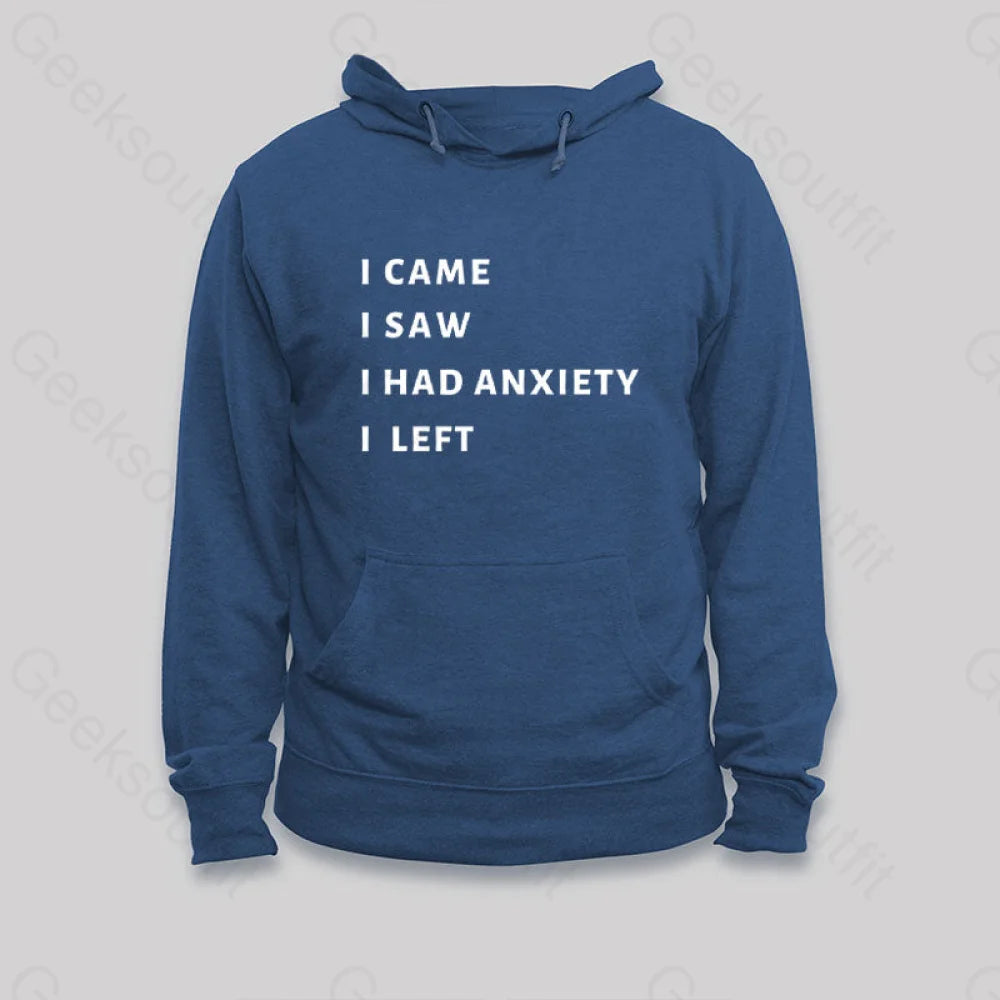 Anxiety Hoodie Dark Blue / S