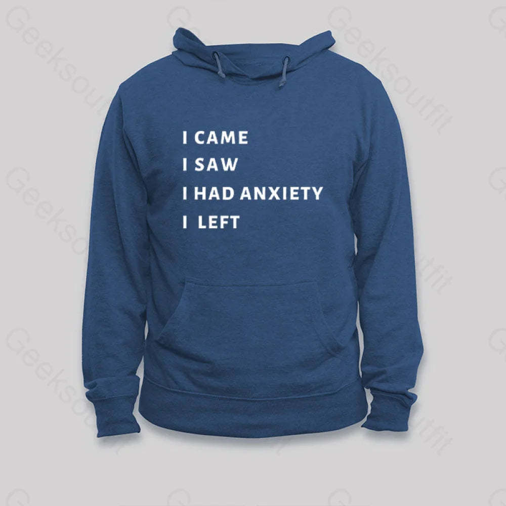 Anxiety Hoodie Dark Blue / S