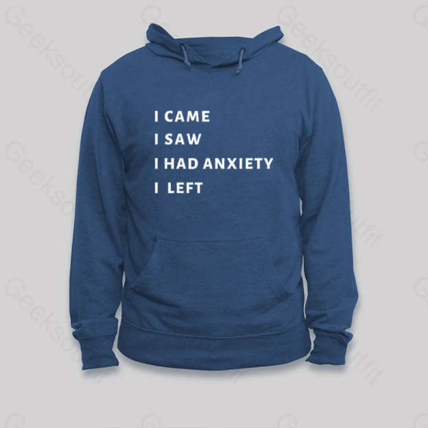 Anxiety Hoodie Dark Blue / S