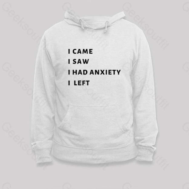 Anxiety Hoodie White / S