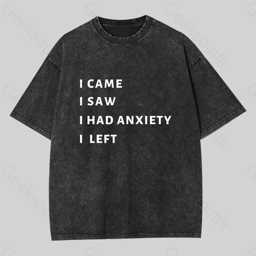 Anxiety Washed T-Shirt Black / S