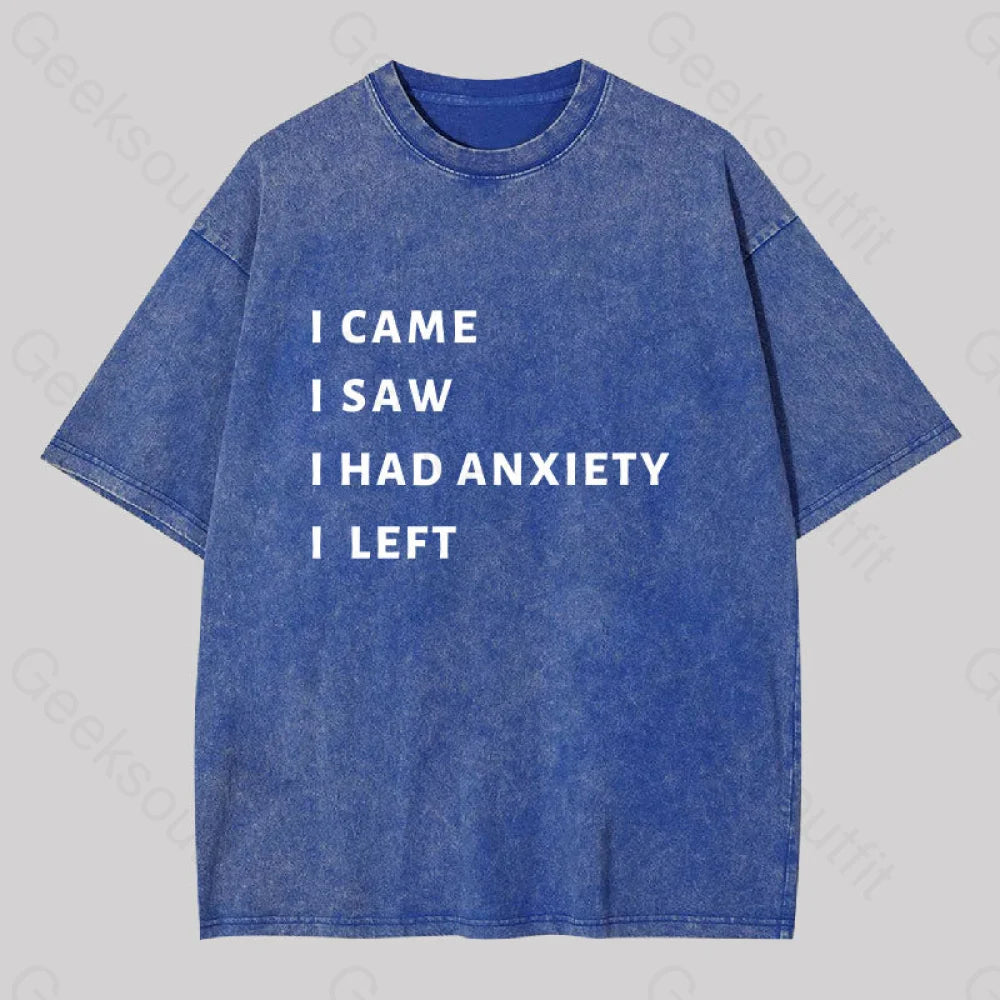 Anxiety Washed T-Shirt Blue / S