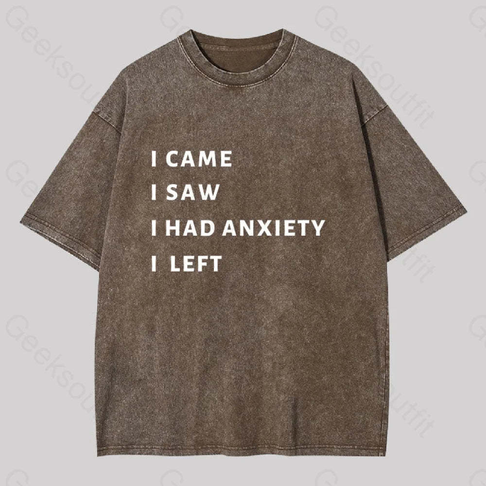Anxiety Washed T-Shirt Coffee / S