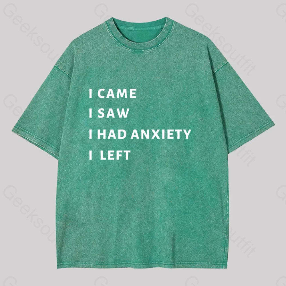 Anxiety Washed T-Shirt Grass Green / S