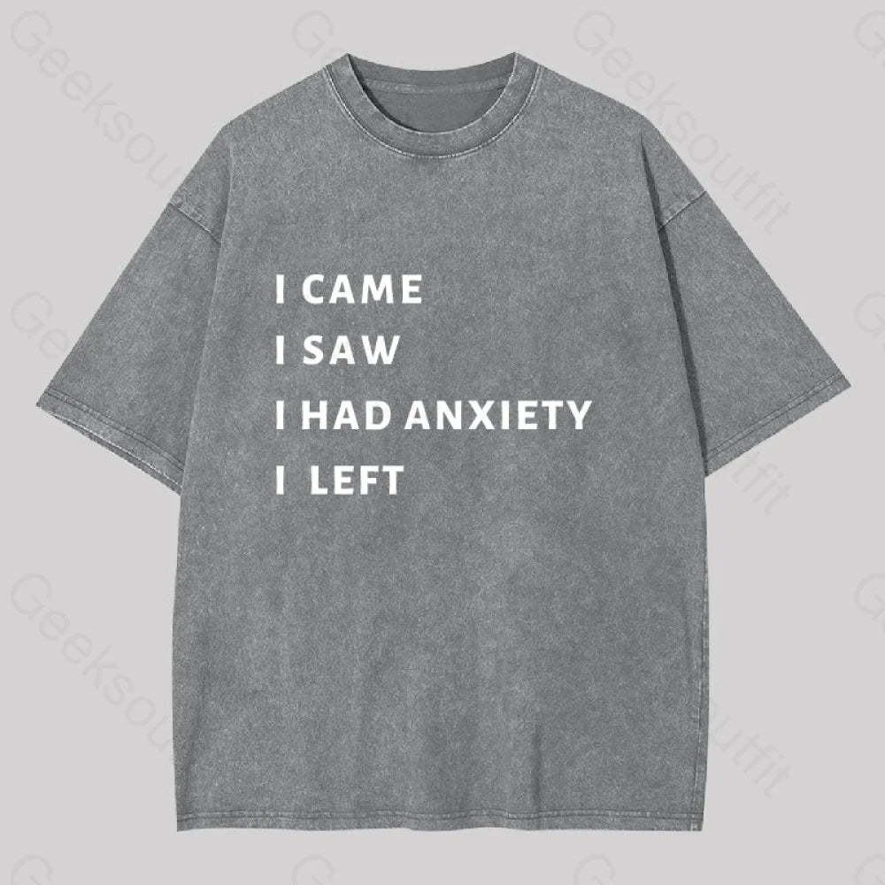 Anxiety Washed T-Shirt Grey / S
