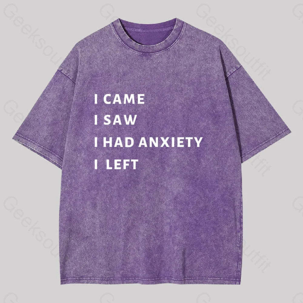 Anxiety Washed T-Shirt Purple / S