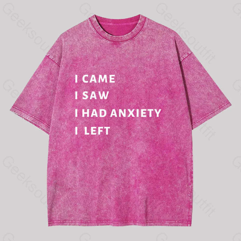 Anxiety Washed T-Shirt Rose Red / S