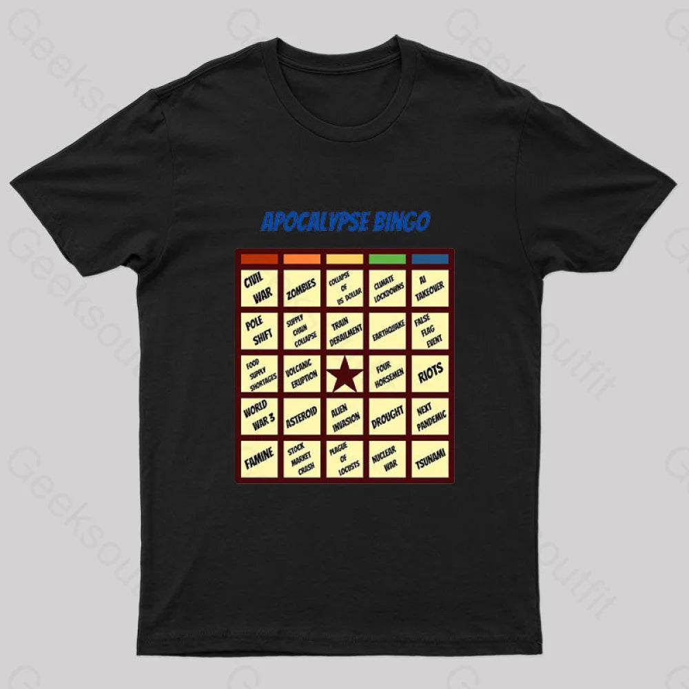 Apocalypse Bingo Geek T-Shirt Black / S