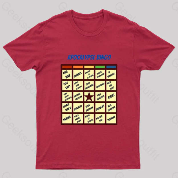 Apocalypse Bingo Geek T-Shirt Red / S