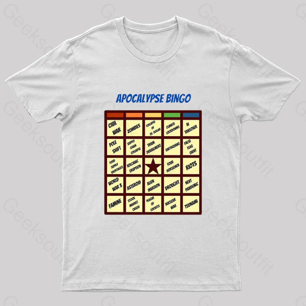 Apocalypse Bingo Geek T-Shirt White / S