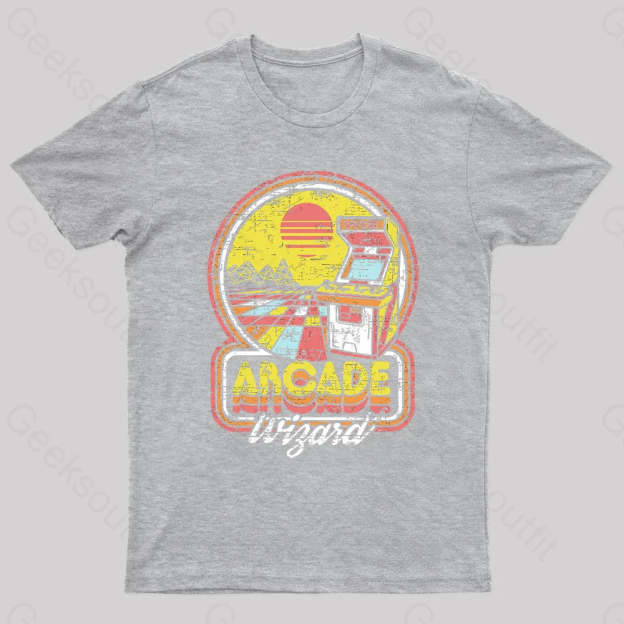 Arcade Wizard Geek T-Shirt Grey / S