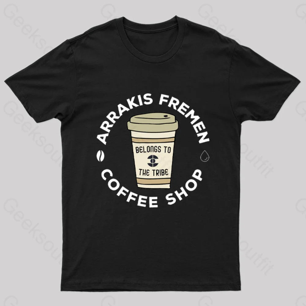 Arrakis Freman Coffee Shop Nerd T-Shirt Black / S