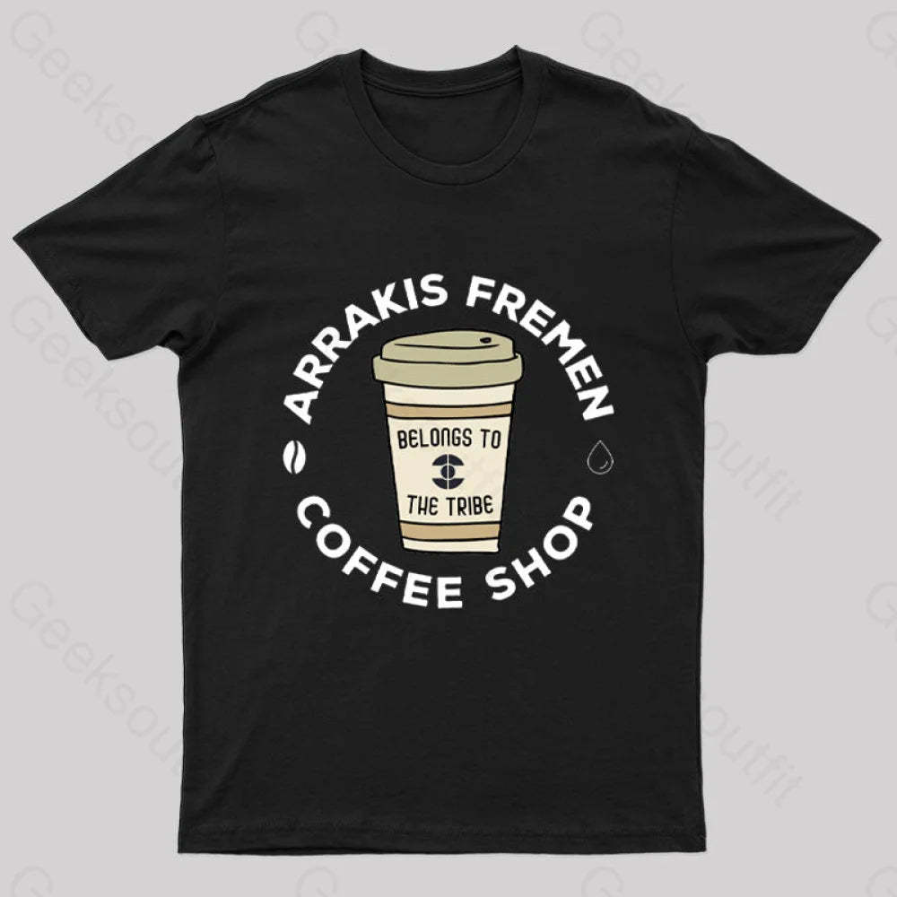 Arrakis Freman Coffee Shop Nerd T-Shirt Black / S