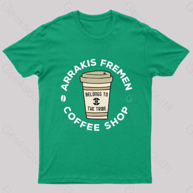 Arrakis Freman Coffee Shop Nerd T-Shirt Green / S