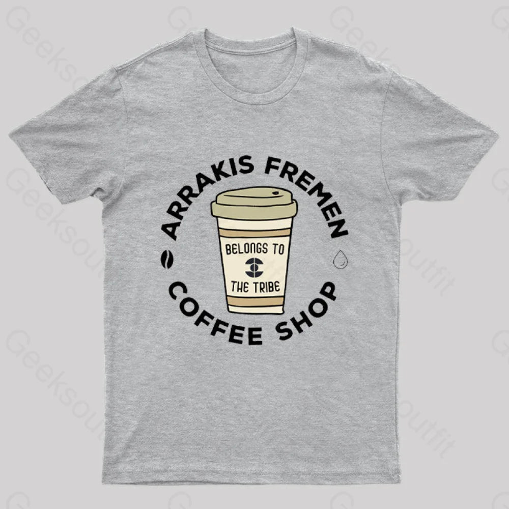 Arrakis Freman Coffee Shop Nerd T-Shirt Grey / S