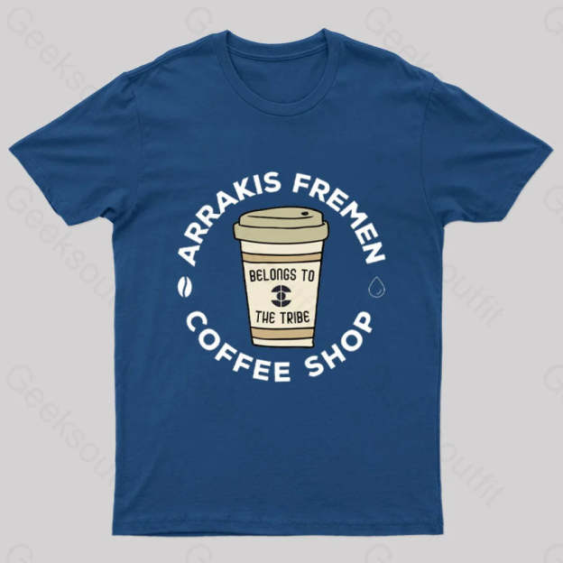 Arrakis Freman Coffee Shop Nerd T-Shirt Navy / S
