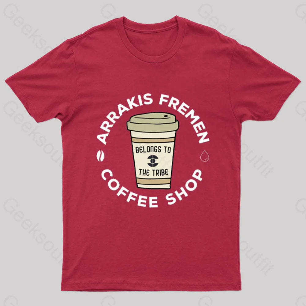 Arrakis Freman Coffee Shop Nerd T-Shirt Red / S