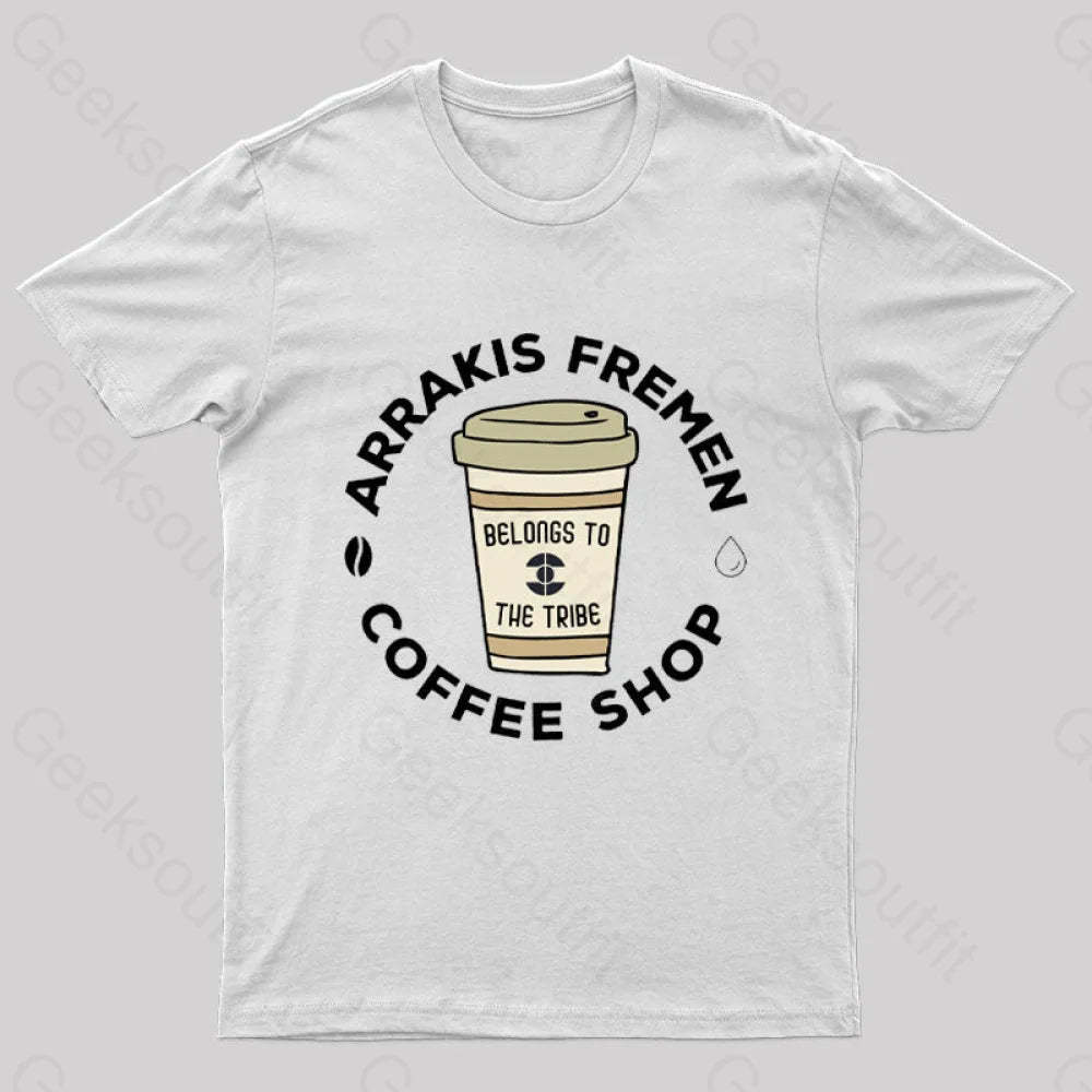Arrakis Freman Coffee Shop Nerd T-Shirt White / S