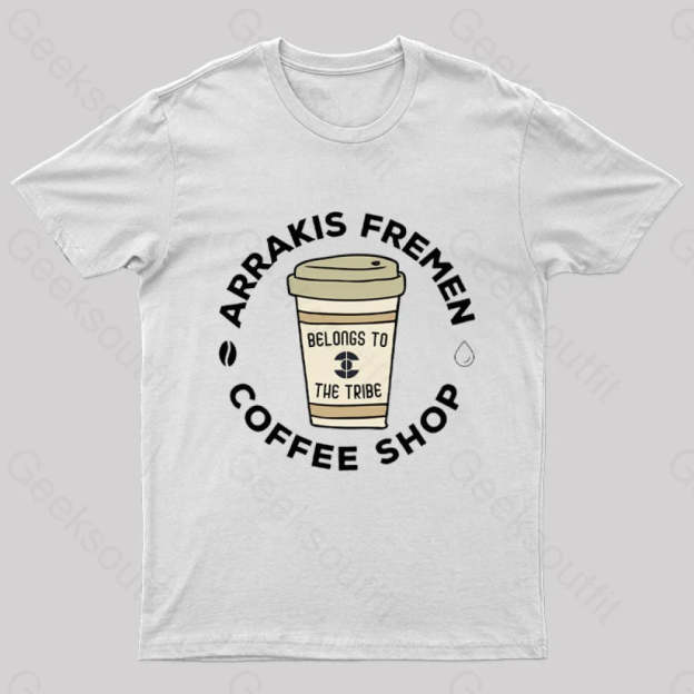 Arrakis Freman Coffee Shop Nerd T-Shirt White / S