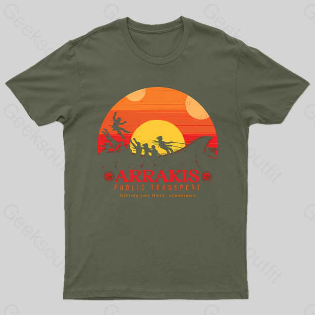 Arrakis Getting You There Sometimes T-Shirt Army Green / S
