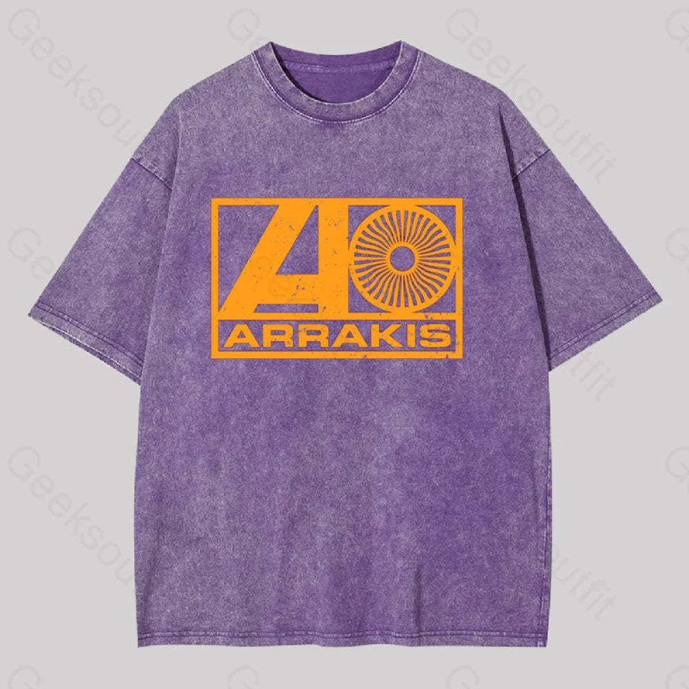 Arrakis Records Geek Washed T-Shirt Purple / S