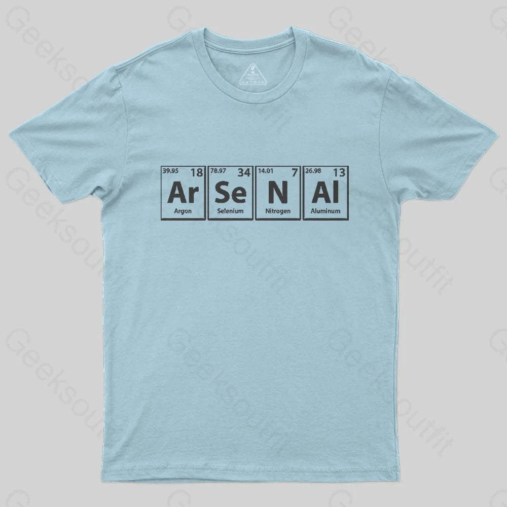 Arsenal (Ar-Se-N-Al) Periodic Elements Spelling T-Shirt - Geeksoutfit
