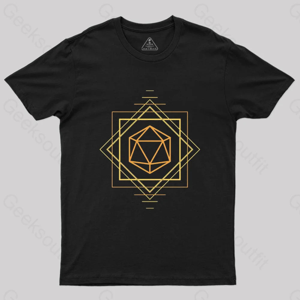 Art Deco D20 T-Shirt Black / S