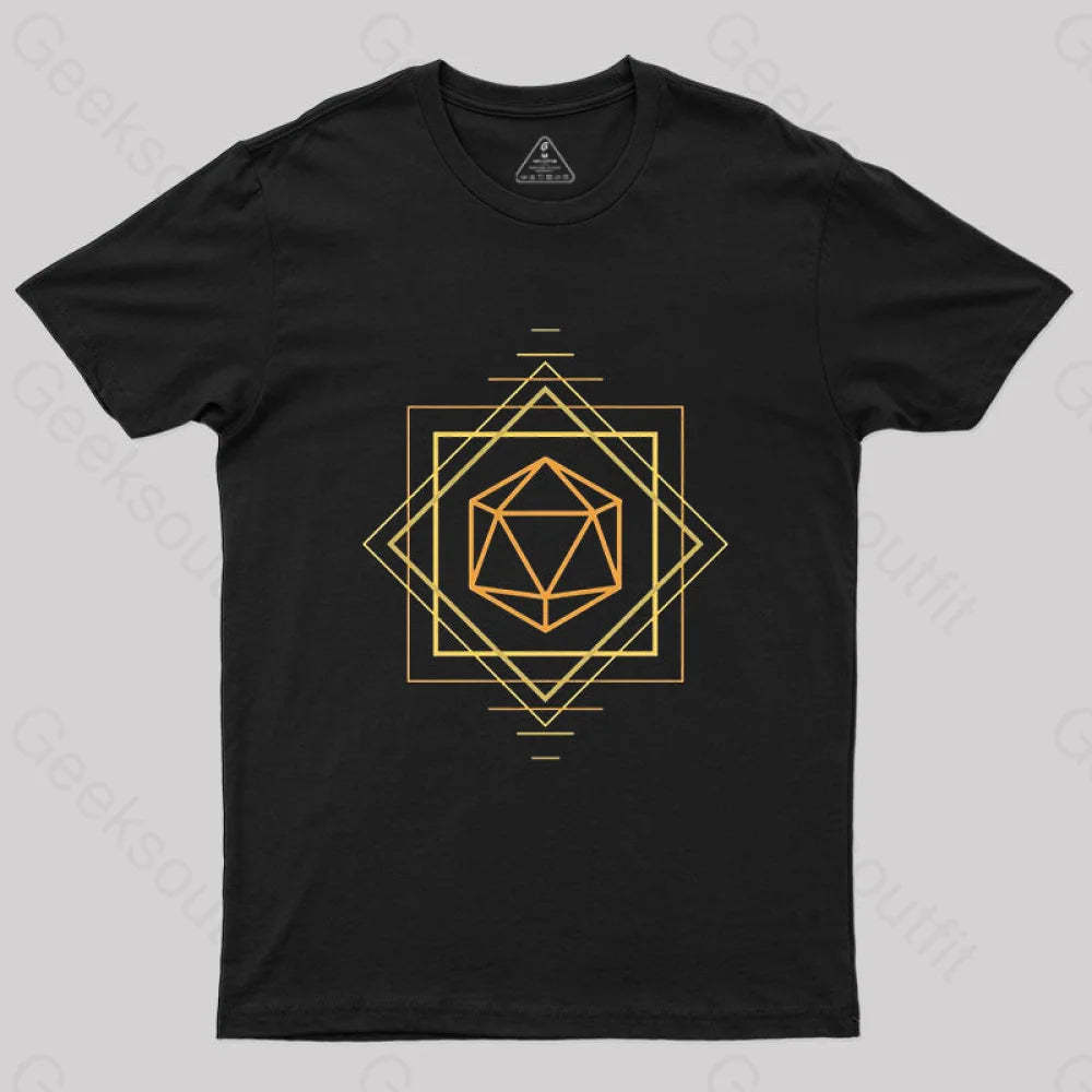 Art Deco D20 T-Shirt Black / S