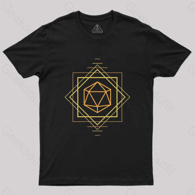 Art Deco D20 T-Shirt Black / S