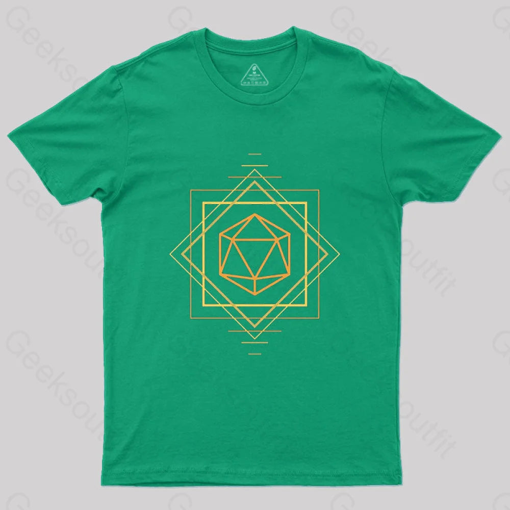 Art Deco D20 T-Shirt Green / S