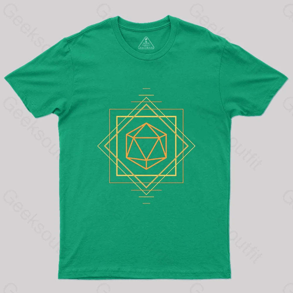 Art Deco D20 T-Shirt Green / S