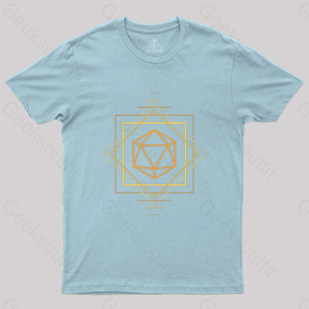 Art Deco D20 T-Shirt Light Blue / S
