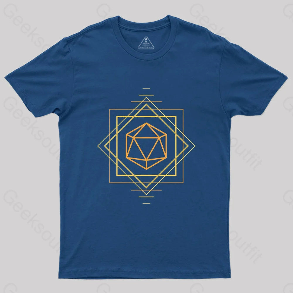 Art Deco D20 T-Shirt Navy / S