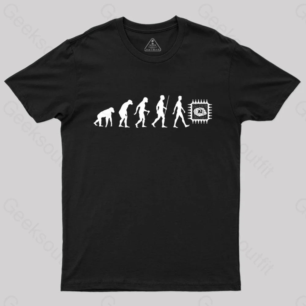 Artificial Intelligence Evolution T-Shirt Black / S