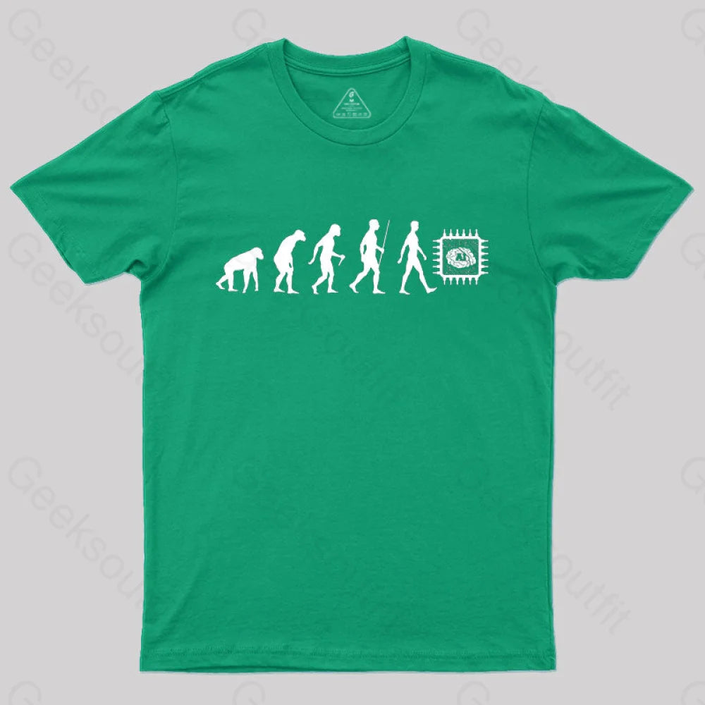 Artificial Intelligence Evolution T-Shirt Green / S
